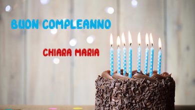 Tanti Auguri Chiara Maria Buon Compleanno